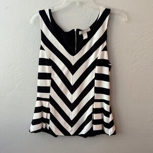 Banana Republic Black and White Chevron Tank Top